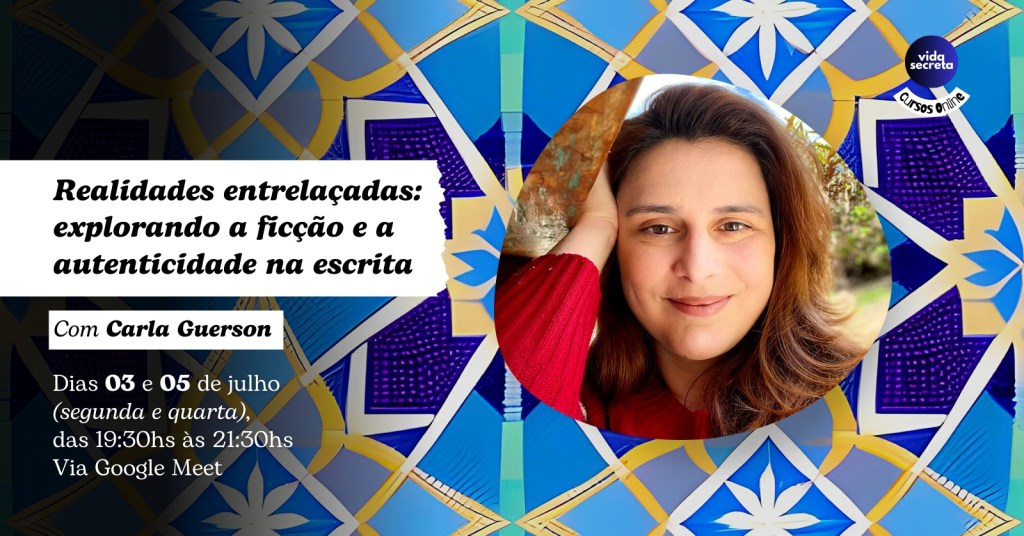 Oficina literária "Realidades entrelaçadas", ministrada pela escritora, Carla Guerson.